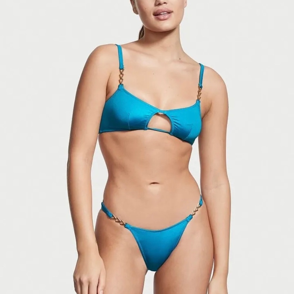 VICTORIA'S SECRET Swim Chain Strap Cut Out Top